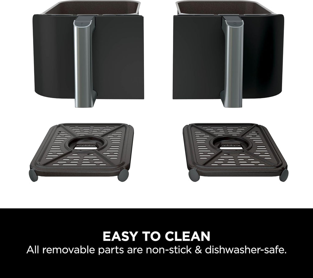 Ninja Foodi 4-in-1 Dual Zone Air Fryer 7.6L AF200UK – 2 Drawers