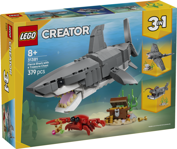 LEGO Fierce Shark with a Treasure Chest 31381 – product image 2