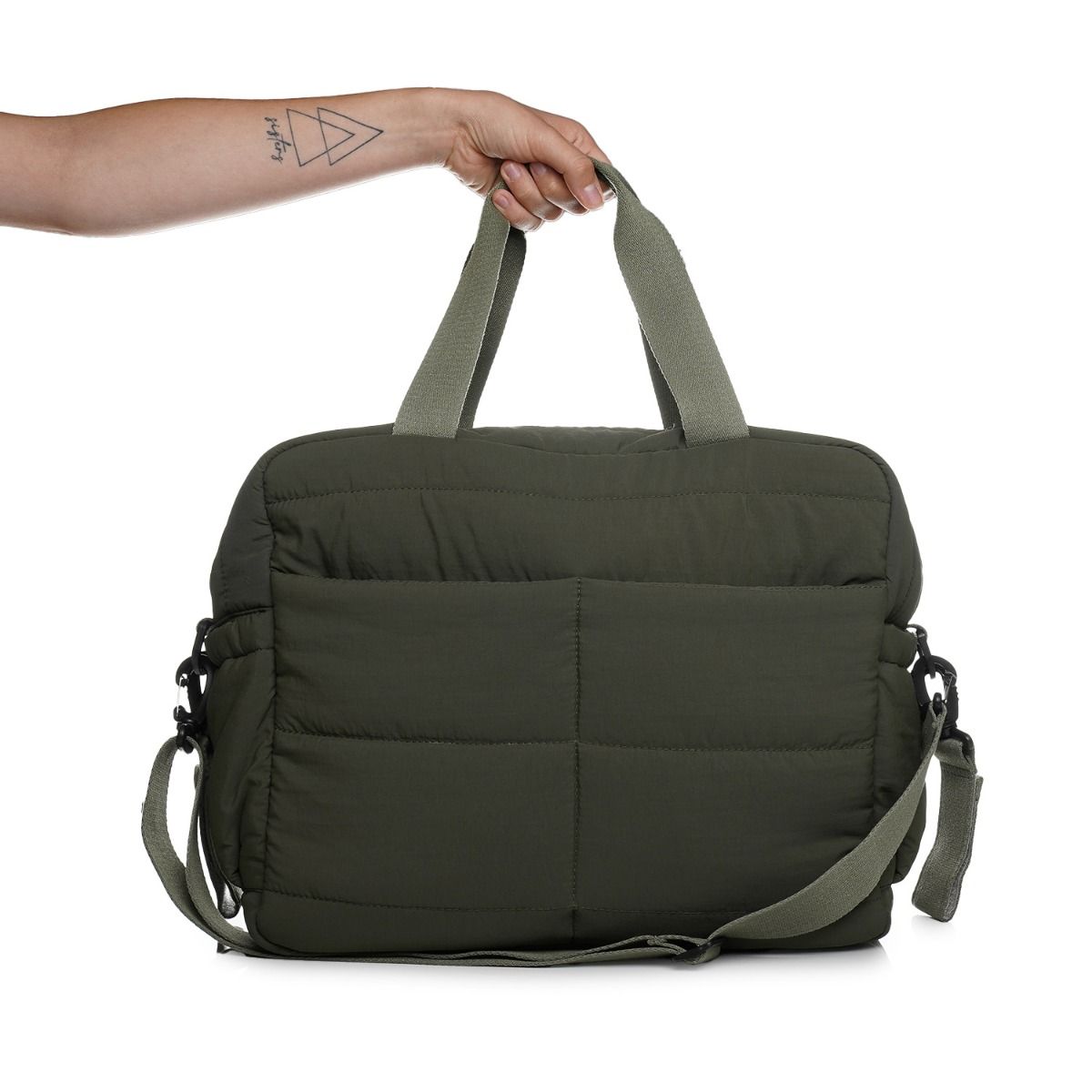 Thermobaby Plume Changing Bag Khaki Green | Stylish Baby Changing Bag