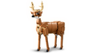 Brick-built deer model on a white background