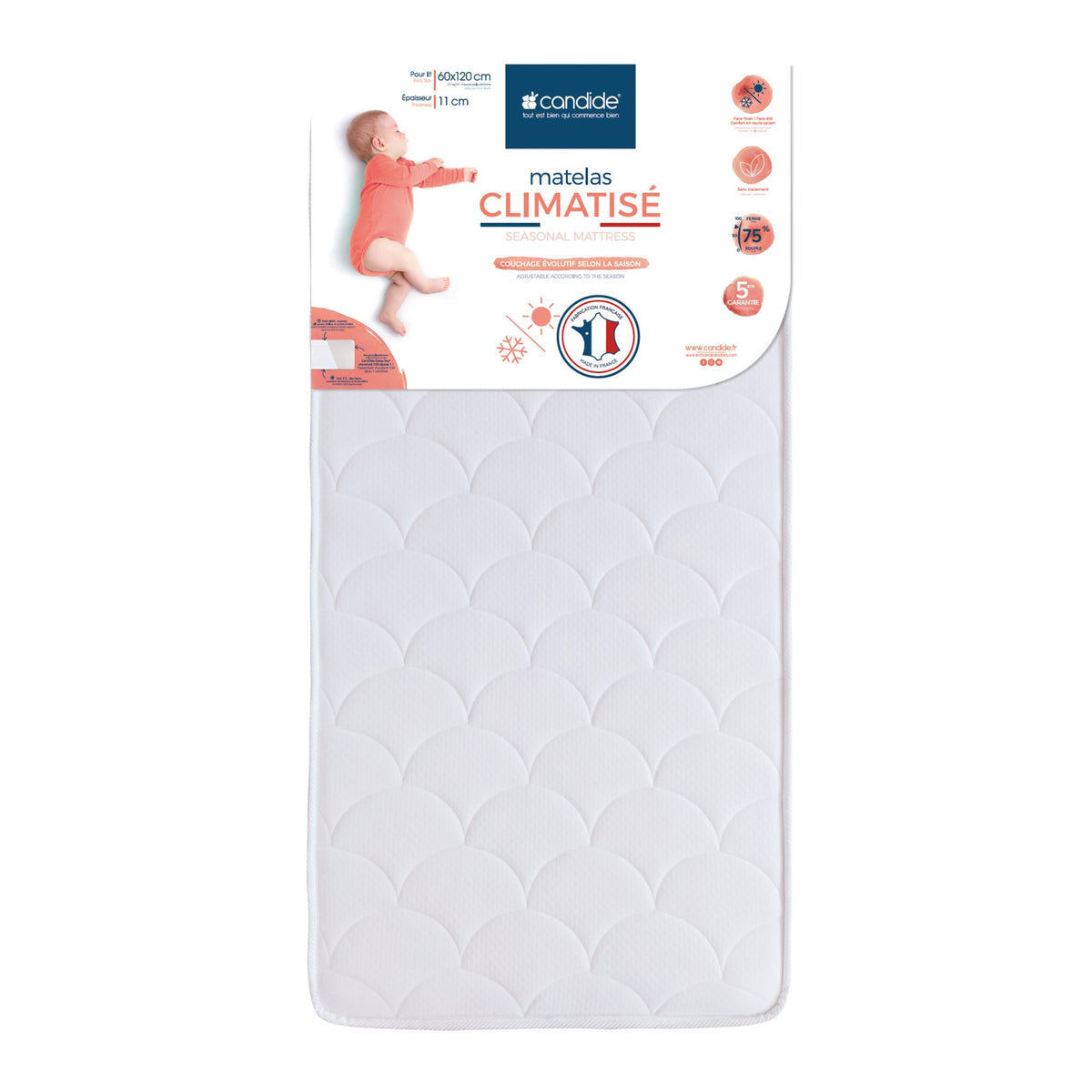 Candide Climatise Seasonal Mattress – 70 x 140cm