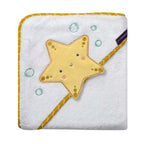 ClevaMama Bamboo Apron Baby Bath Towel Star hands-free design
