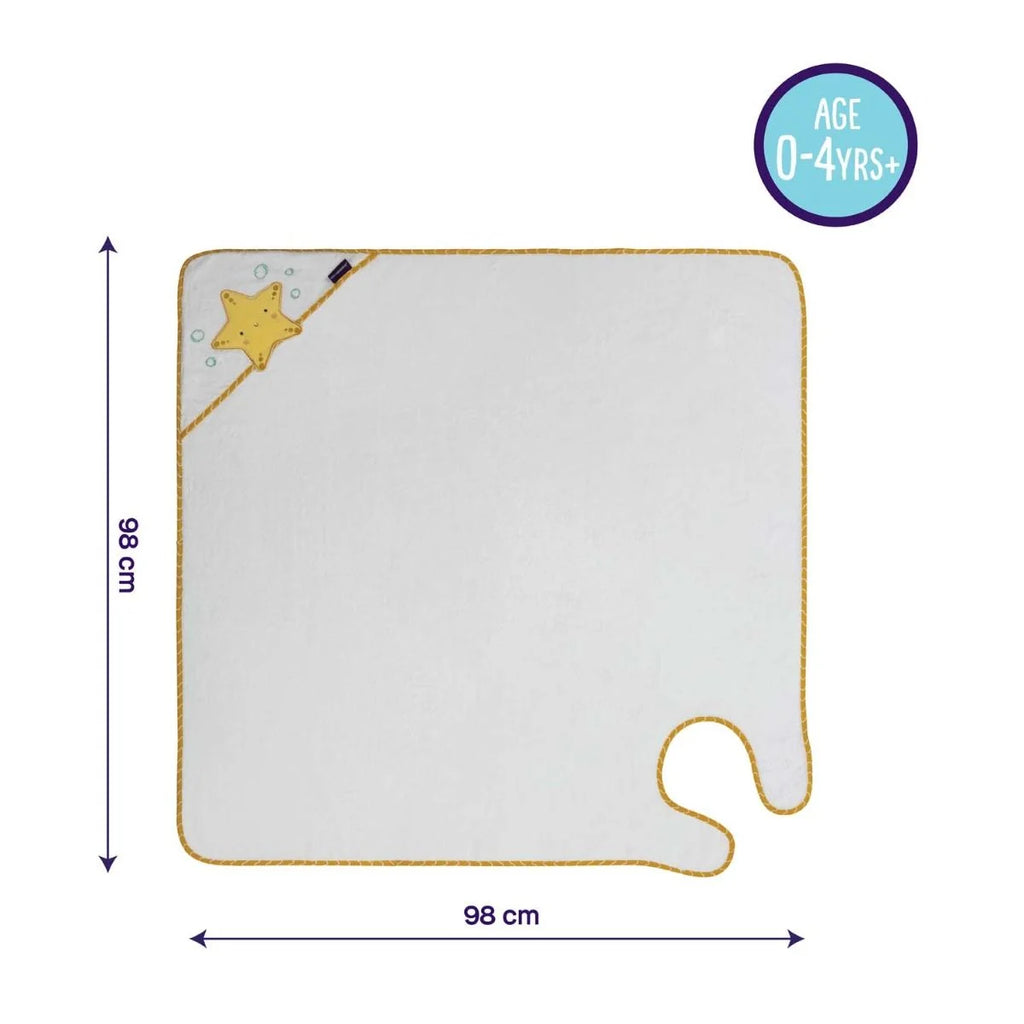 ClevaMama Bamboo Apron Towel Star pattern , size dimensions