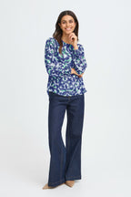 Fransa FRARIANA Blouse - Blue & Boho Print