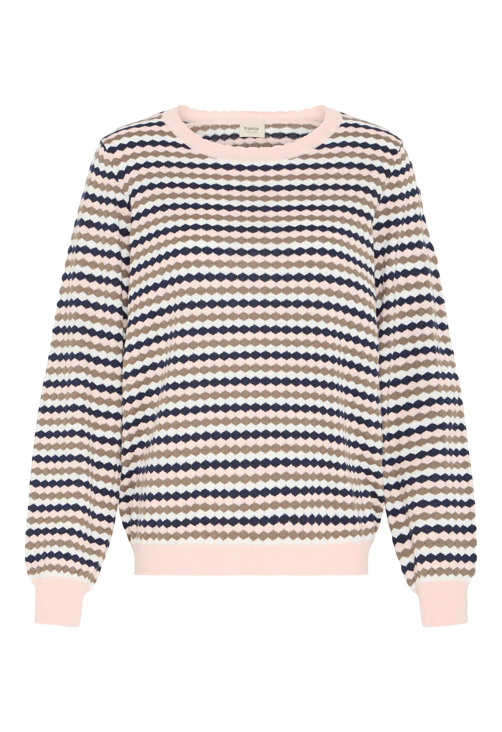 Fransa FRCAIA Pullover - Rose Smoke Stripe