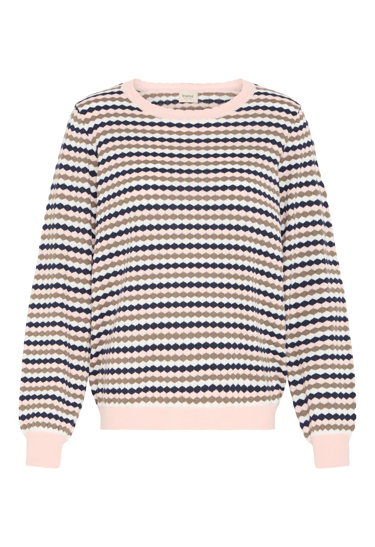 Fransa FRCAIA Pullover - Rose Smoke Stripe