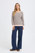 Fransa FRCAIA Pullover - Rose Smoke Stripe
