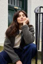 Fransa FRMIKALA Sherpa Jacket - Smokey Olive