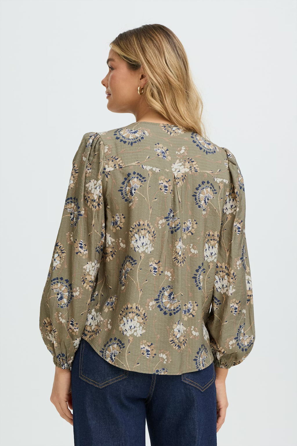 Fransa FRKALIA Blouse - Olive Floral