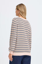 Fransa FRCAIA Pullover - Rose Smoke Stripe