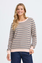 Fransa FRCAIA Pullover - Rose Smoke Stripe