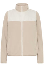 A FRFLEA Outerwear in String/Nature with a beige lower body and sleeves, and an off-white upper yoke and collar, shown on a plain white background.