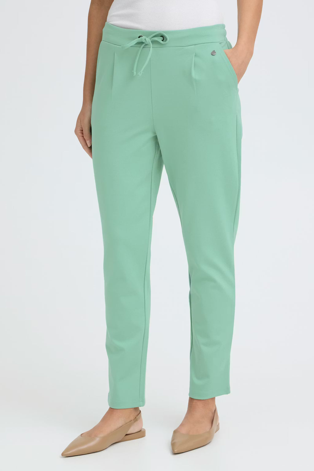 Fransa FRZASTRETCH Trousers - Crème de Menthe | Flemings Department Store