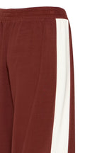 FRAURORA Trousers side stripe detail in Rum/Red