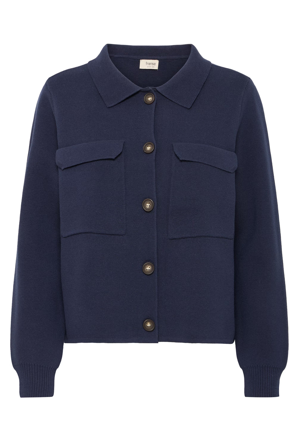 Fransa Frita Navy Knitted Cardigan