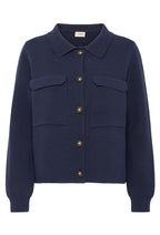 Fransa Frita Navy Knitted Cardigan