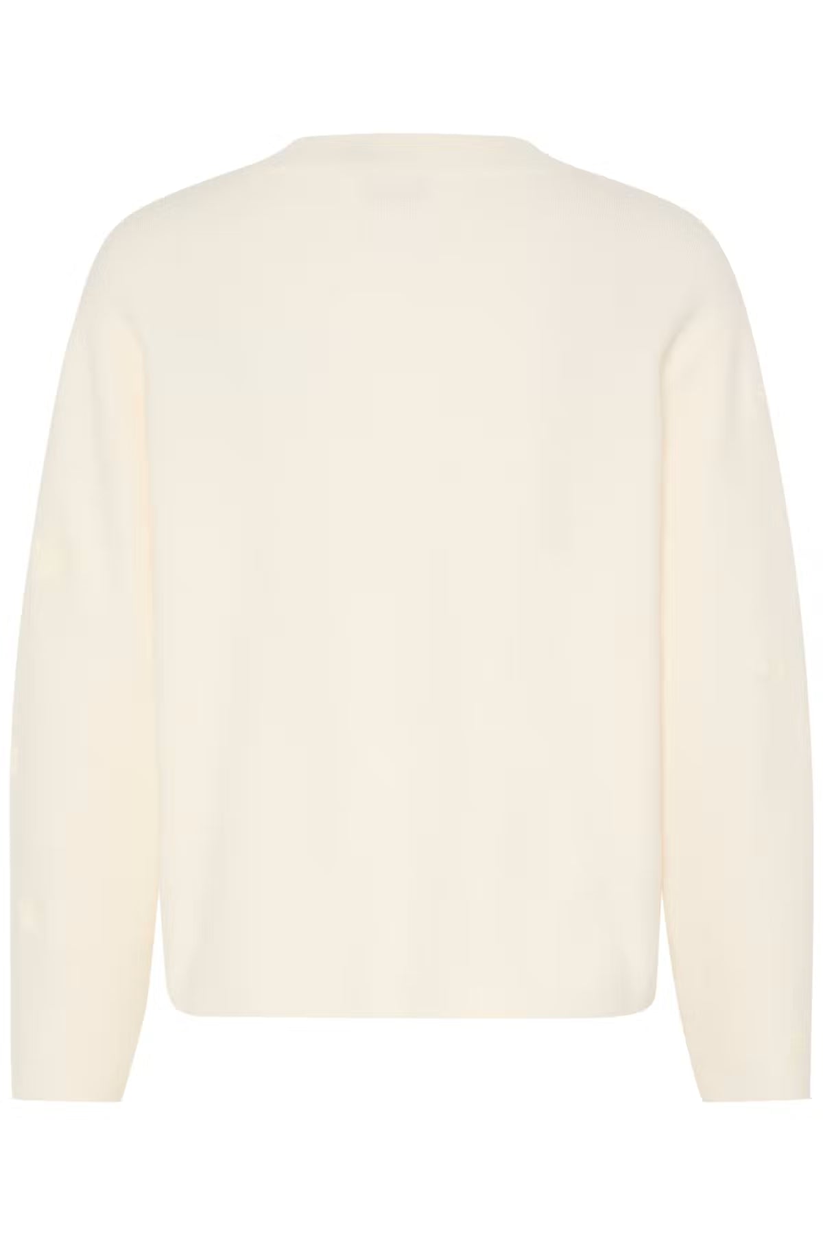 A Whisper White pullover shown from the back, photographed against a solid white background.
