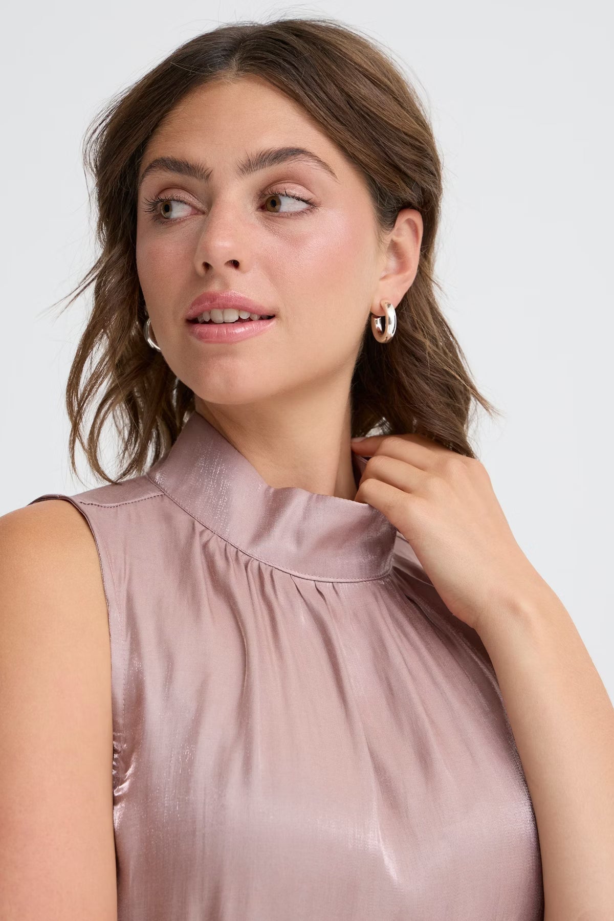 Fransa FRYOLANDA Blouse – Sleeveless Mock Neck Top