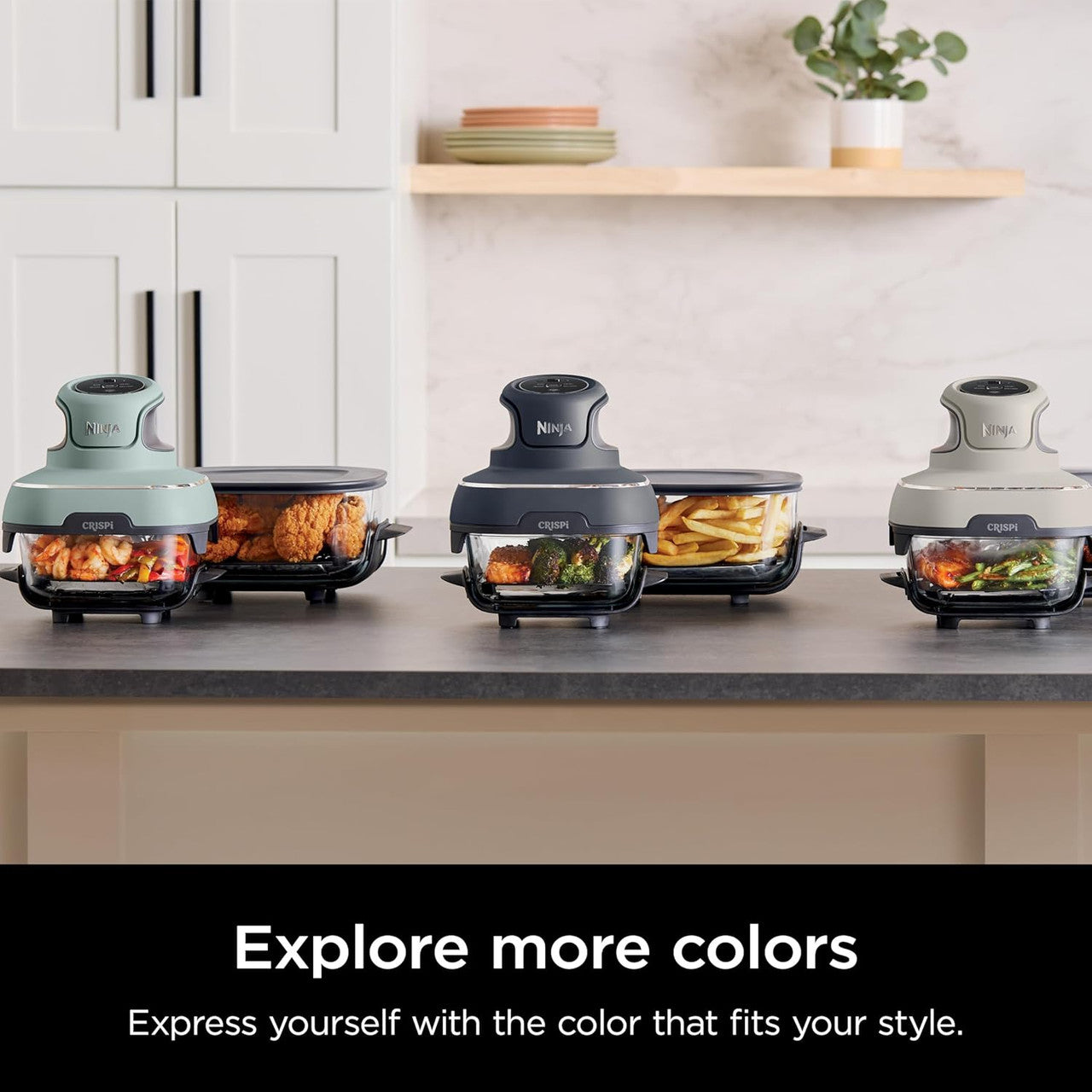 Ninja CRISPi 4-in-1 Portable Glass Air Fryer - FN101UKGY