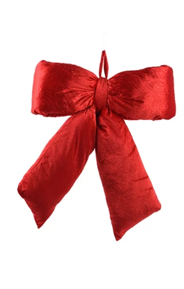 Luxury Velvet Polyester Bow – Christmas Red & Oxblood