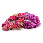 Vibrant floral and purple scrunchie duo - Flemings Department Store