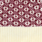 Astrid Berry and Cream Scandi Star Knit Bobble Hat
