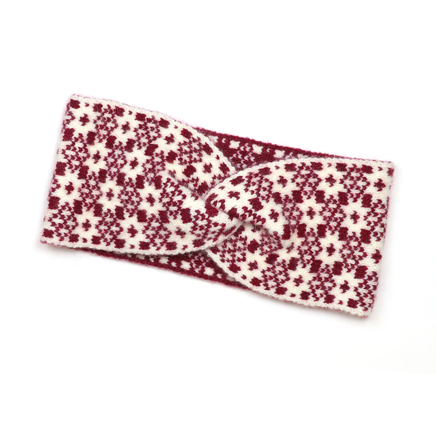 Astrid Berry Scandi Star Knit Headband