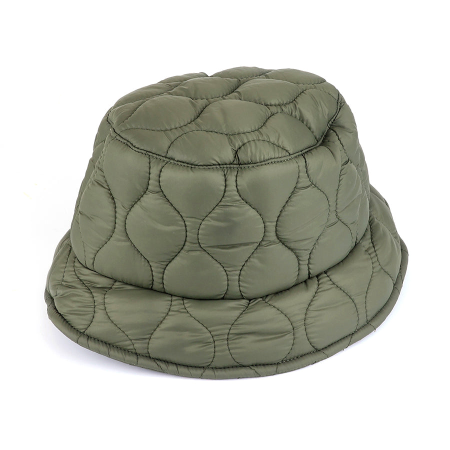 Polly Khaki Quilted Showerproof Hat