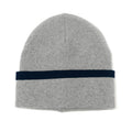 Theo Grey Beanie with Navy Contrast Stripe