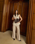 Nova Hand Woven Top Handle Bag in Chocolate - image 4