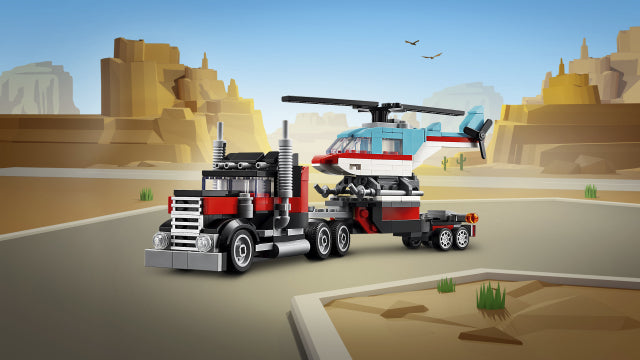 LEGO Flatbed Truck with Helicopter 31146