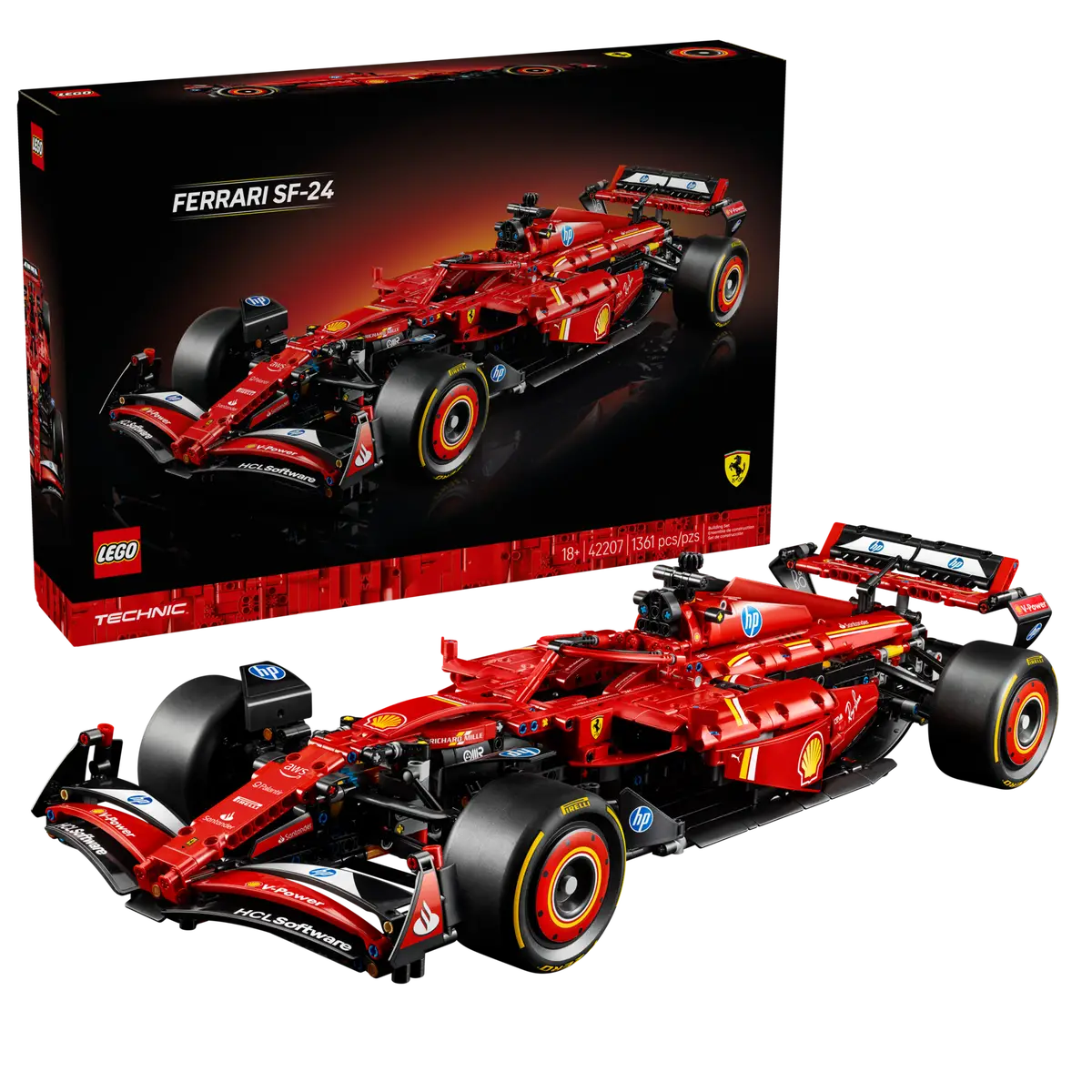 LEGO Technic Ferrari SF-24 F1 Car (42207) – 1:8 Scale Formula 1 Model