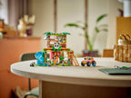 Toy set on a table with a blurred indoor background
