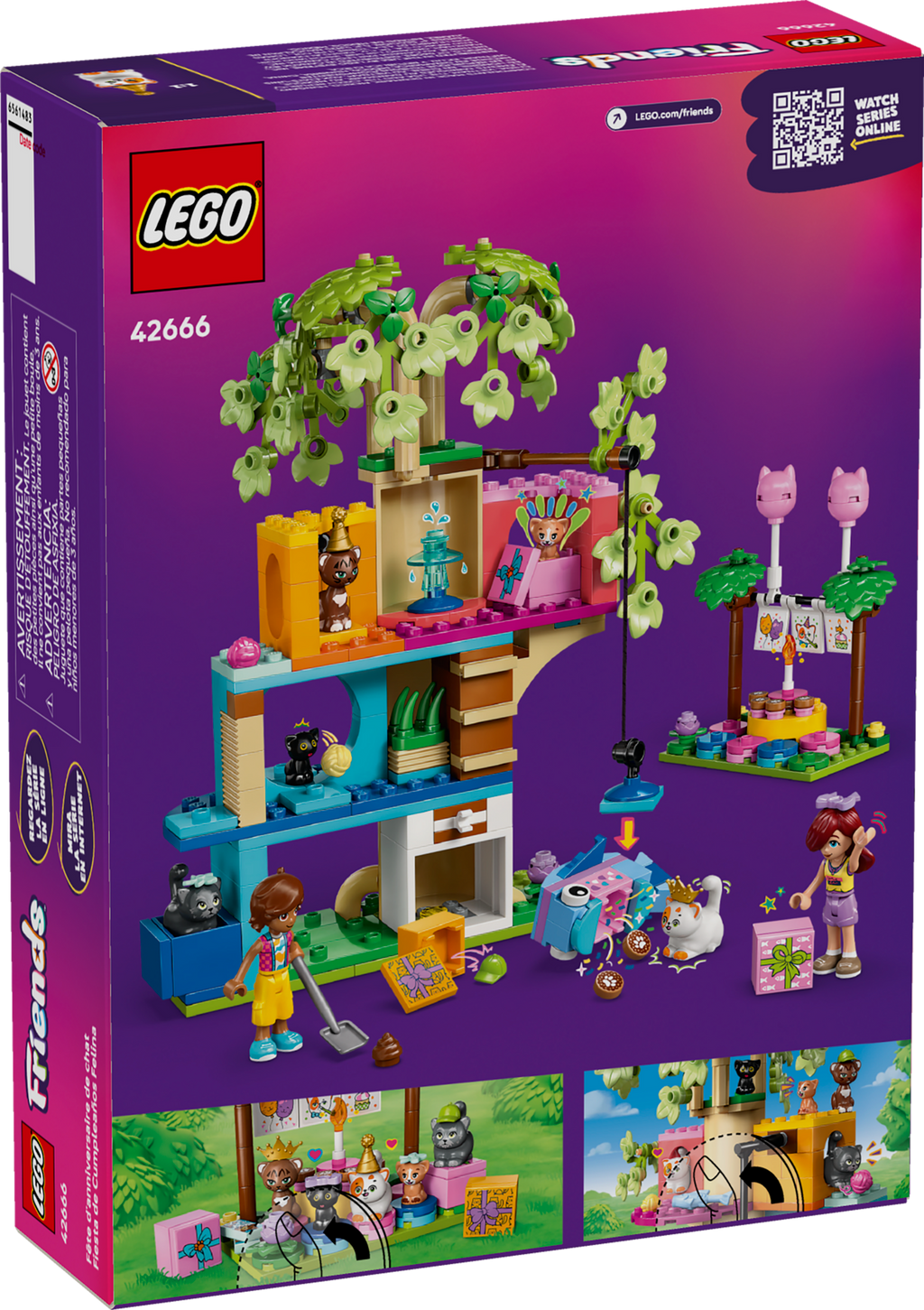 LEGO Friends set packaging with purple background
