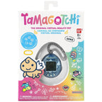 Tamagotchi digital pet toy in its packaging with colorful branding and graphics.