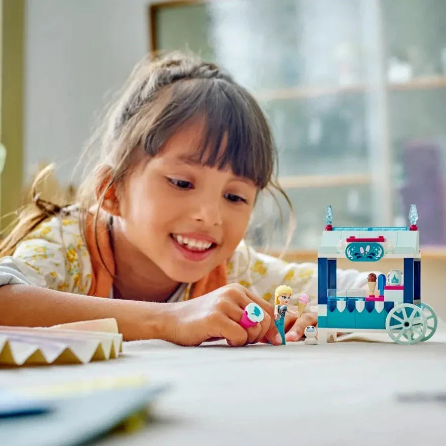  LEGO Disney Frozen Elsa’s Frozen Treats 43234 ice-cream cart with Elsa mini‑doll, Snowgie figure, collectible rings