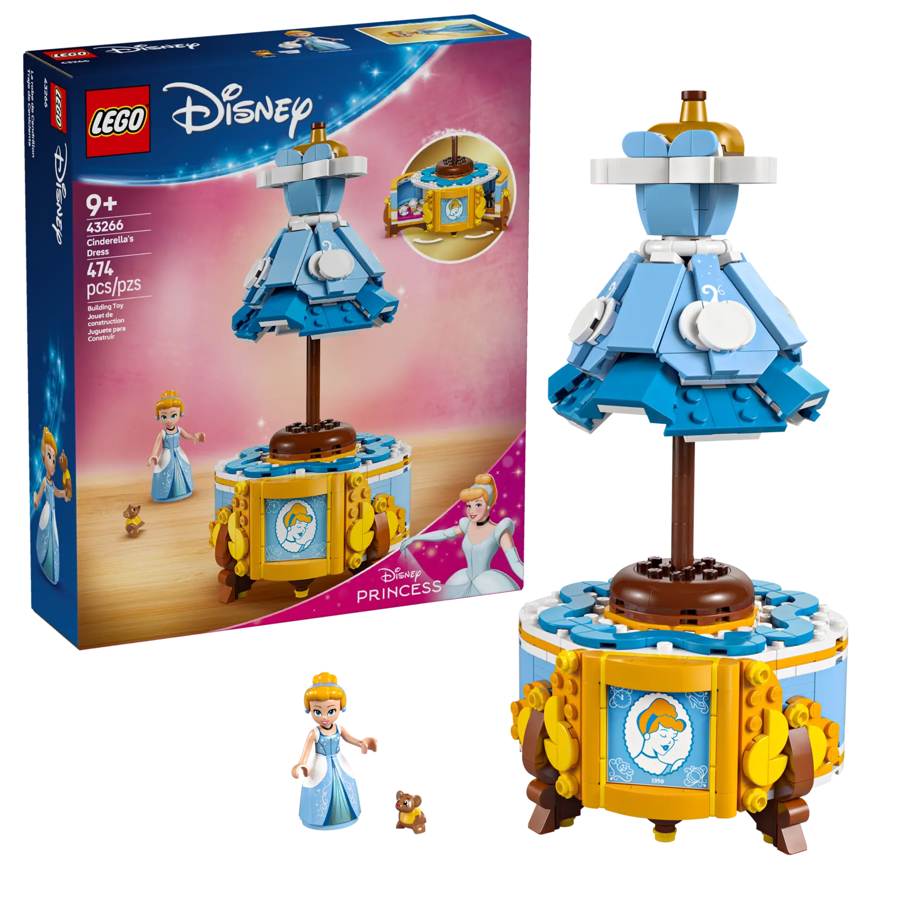 Disney Princess Cinderella’s Dress (43266) – 75th Anniversary Fashion Building Set