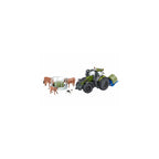 Metallic Olive Green Valtra Playset (+ Cow Feeder + Bale Lifter)
