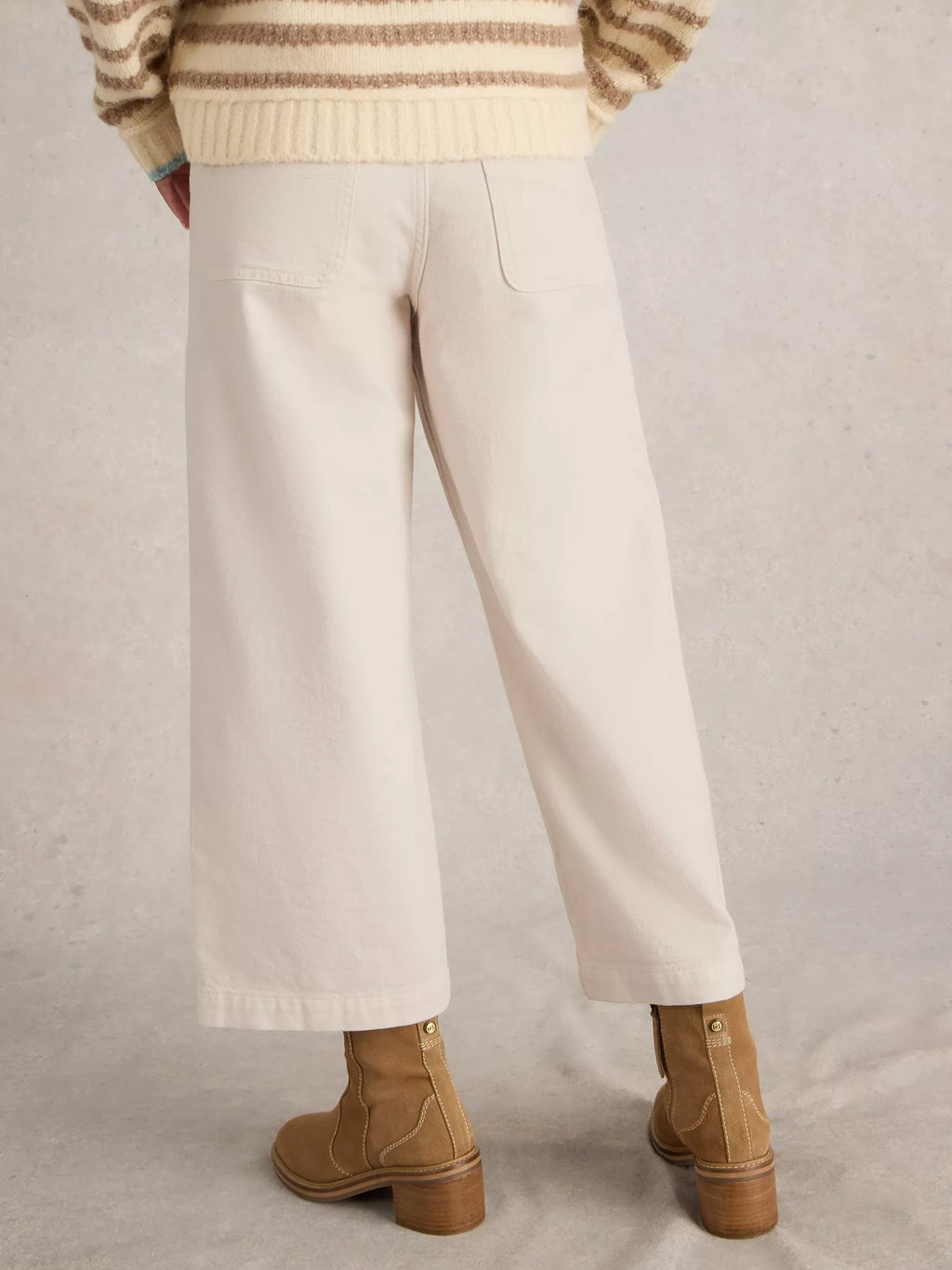 White Stuff - Tia Cropped Wide Leg Jean – Natural White