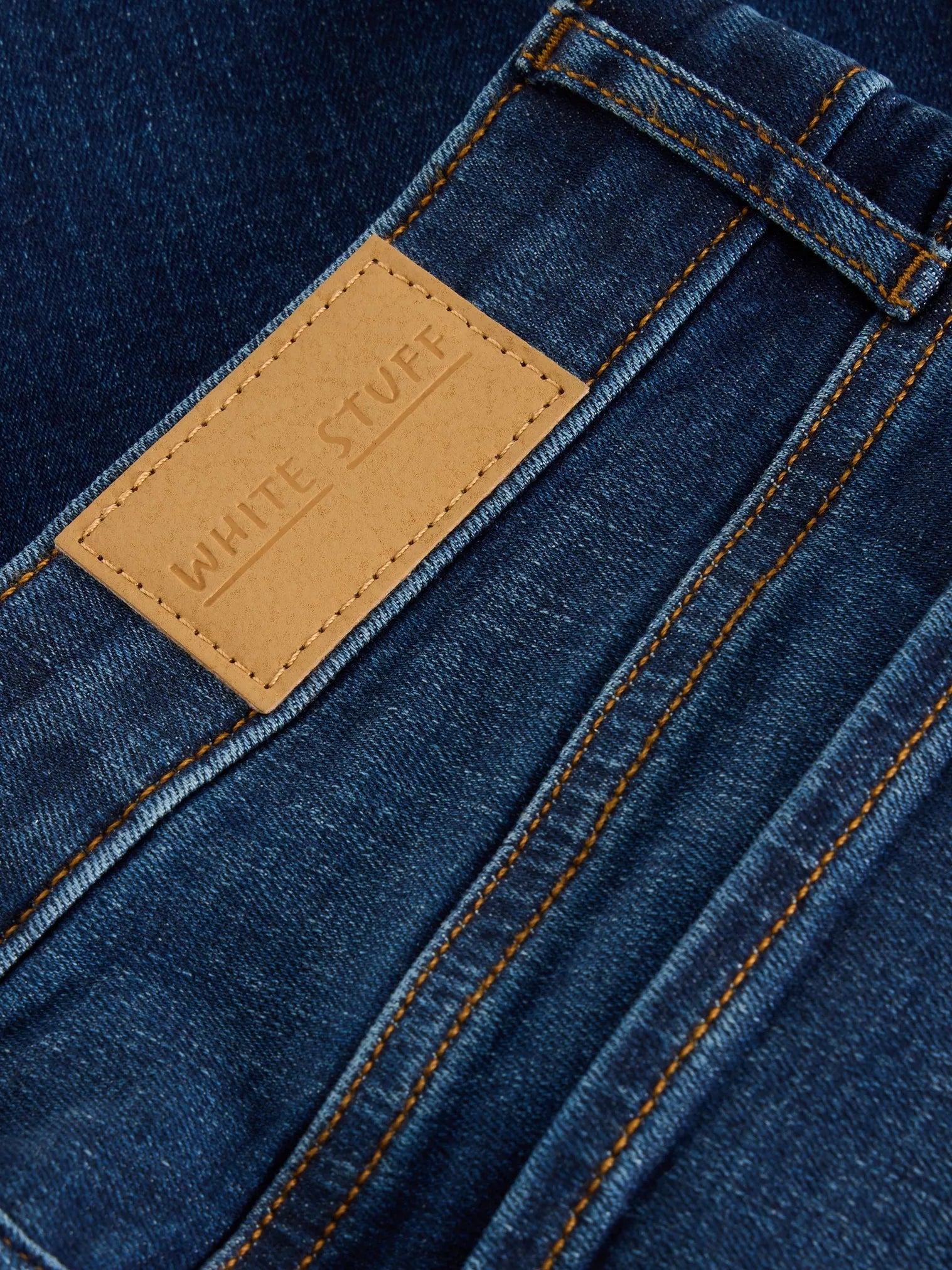 Harriet Bootcut Jeans Mid Denim – Mid Rise Stretch Denim, Organic & Recycled Cotton, Slim Thigh with Flared Bootcut