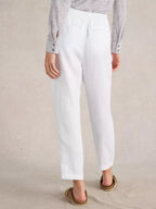Rowena Linen Trousers – Brilliant White | Women’s Linen Trousers