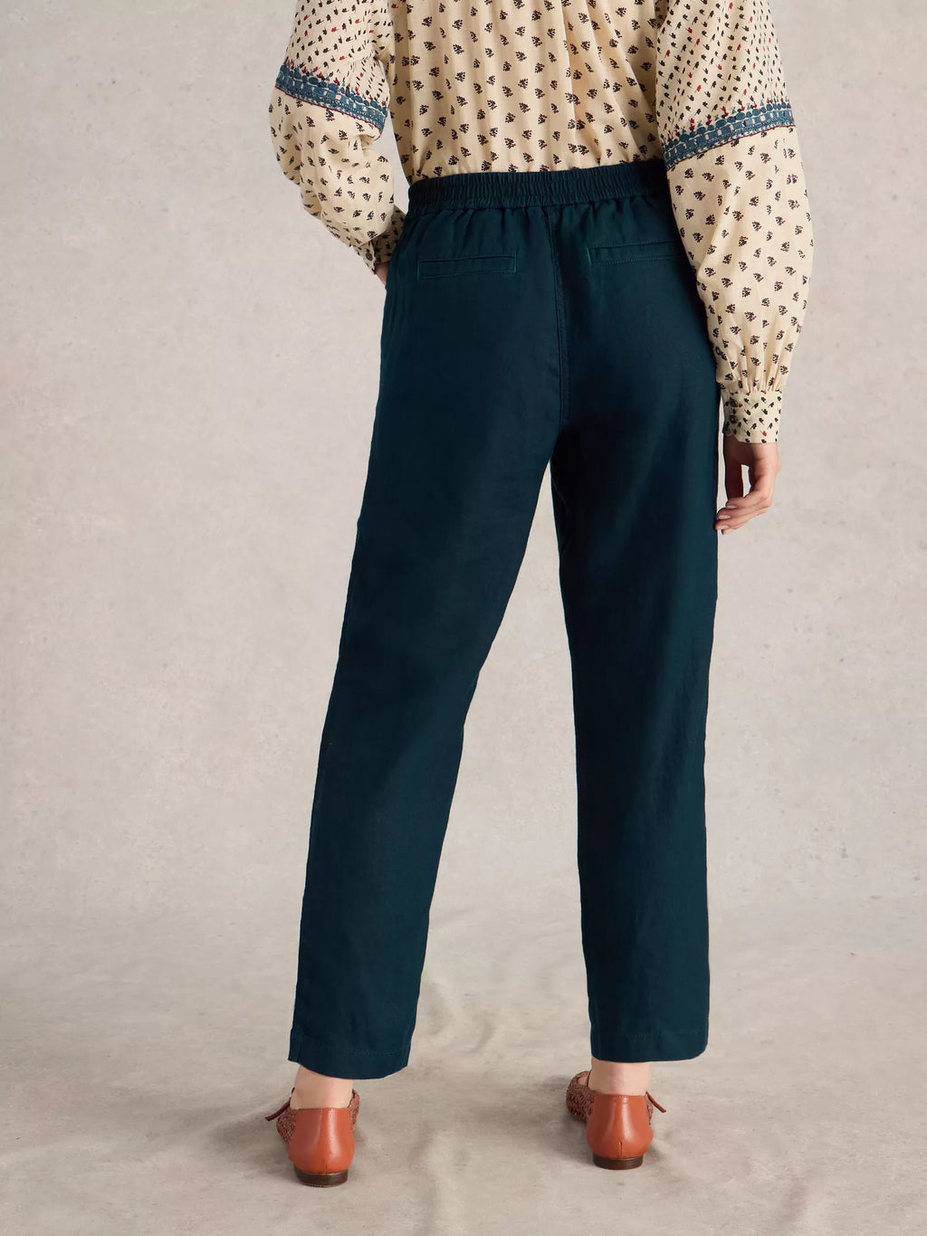 Rowena Linen Trousers – Dark Navy | Women’s Linen Trousers