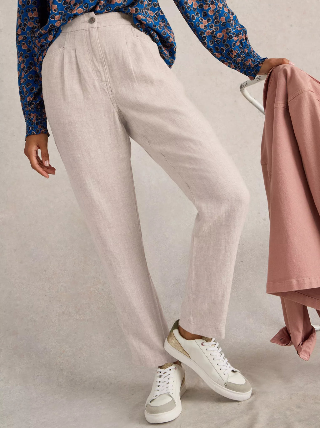 Rowena Linen Trousers – Light Natural | Women’s Linen Trousers