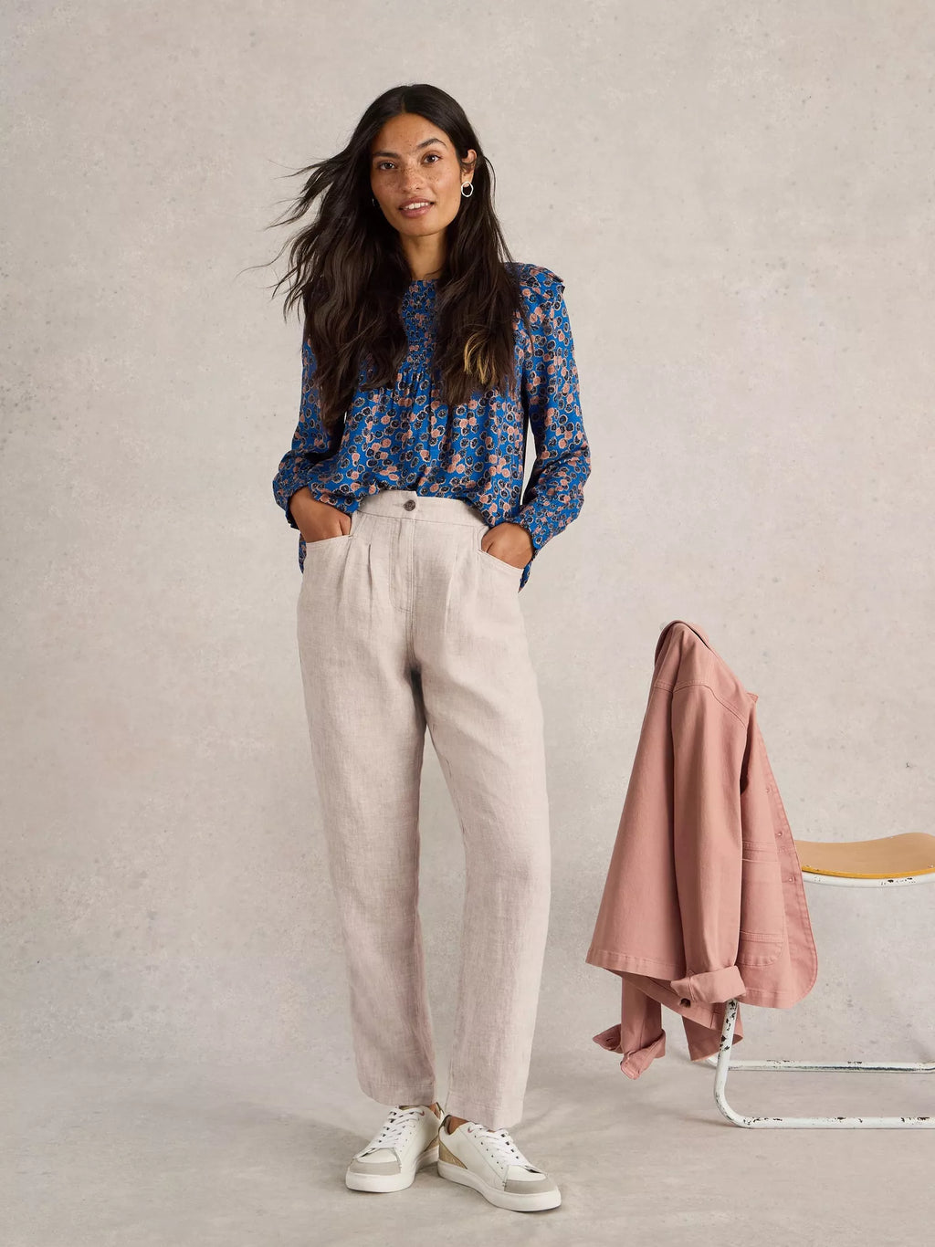Rowena Linen Trousers – Light Natural | Women’s Linen Trousers