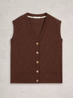 White Stuff Nova Linen Blend Tank – Dark Brown