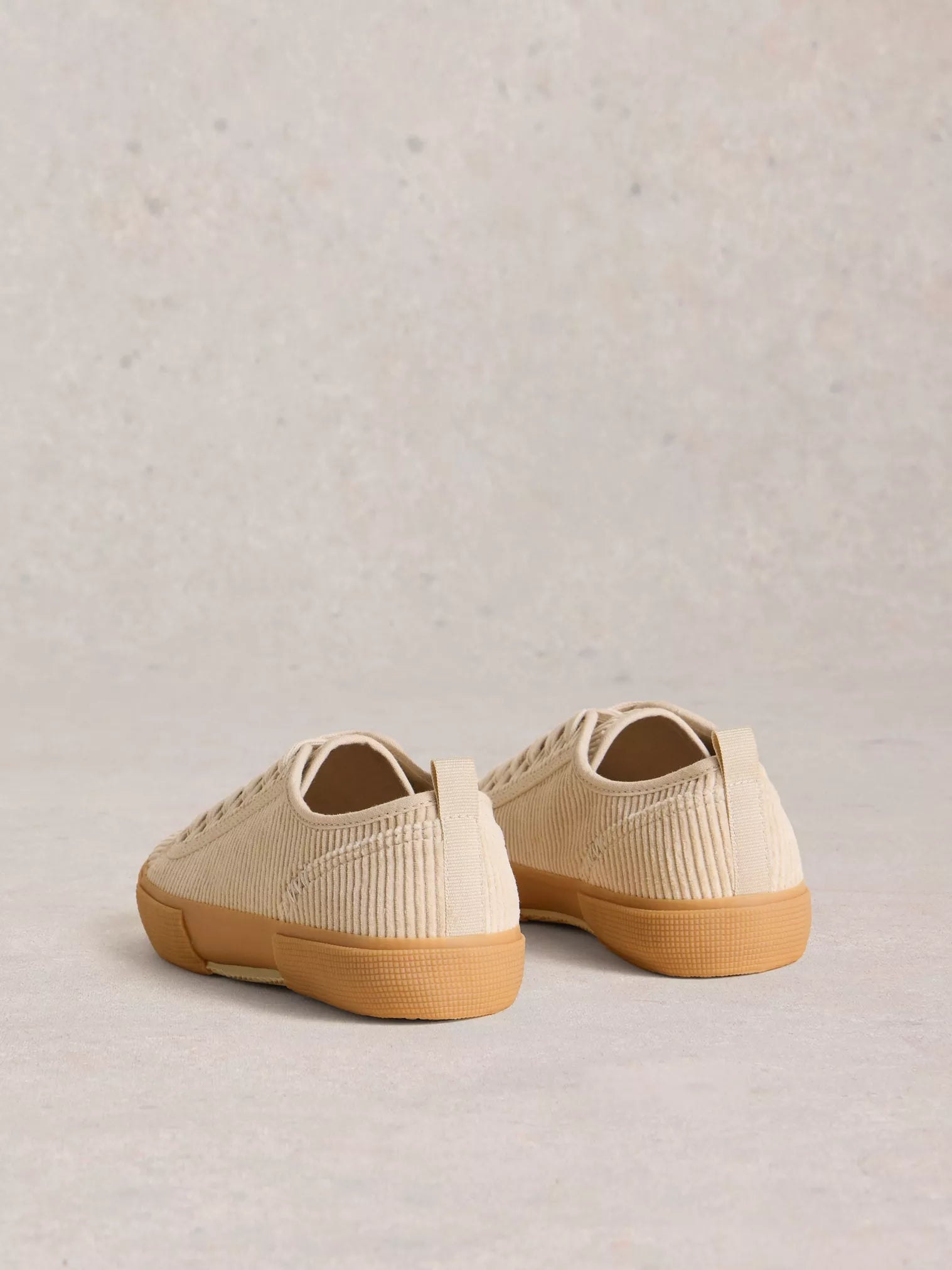 White Stuff Pippa Cord Trainers Light Natural | Flemings Department Store