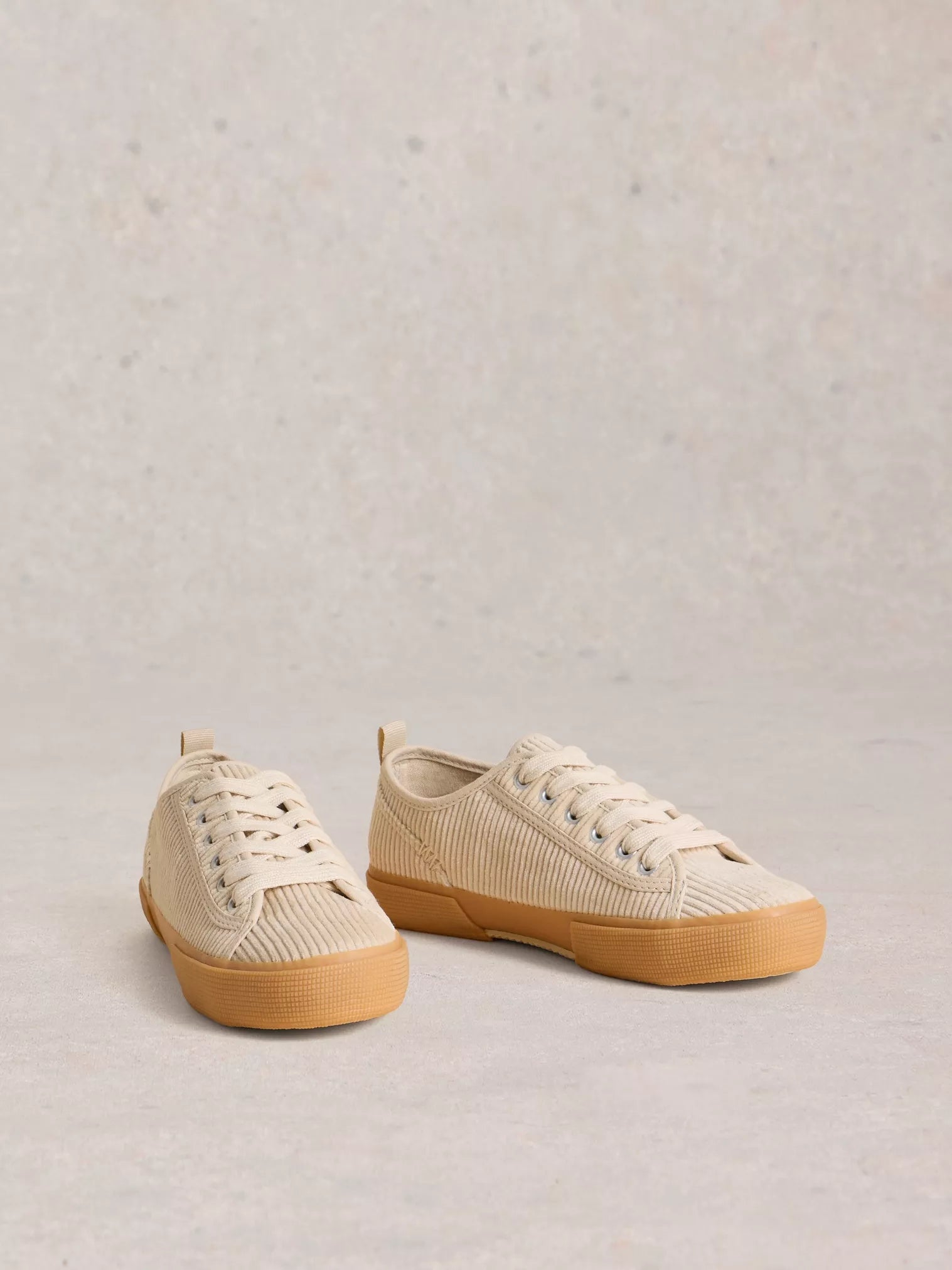 White Stuff Pippa Cord Trainers Light Natural | Flemings Department Store