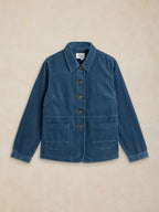 Carrie Cord Long Sleeve Jacket – Dusty Blue