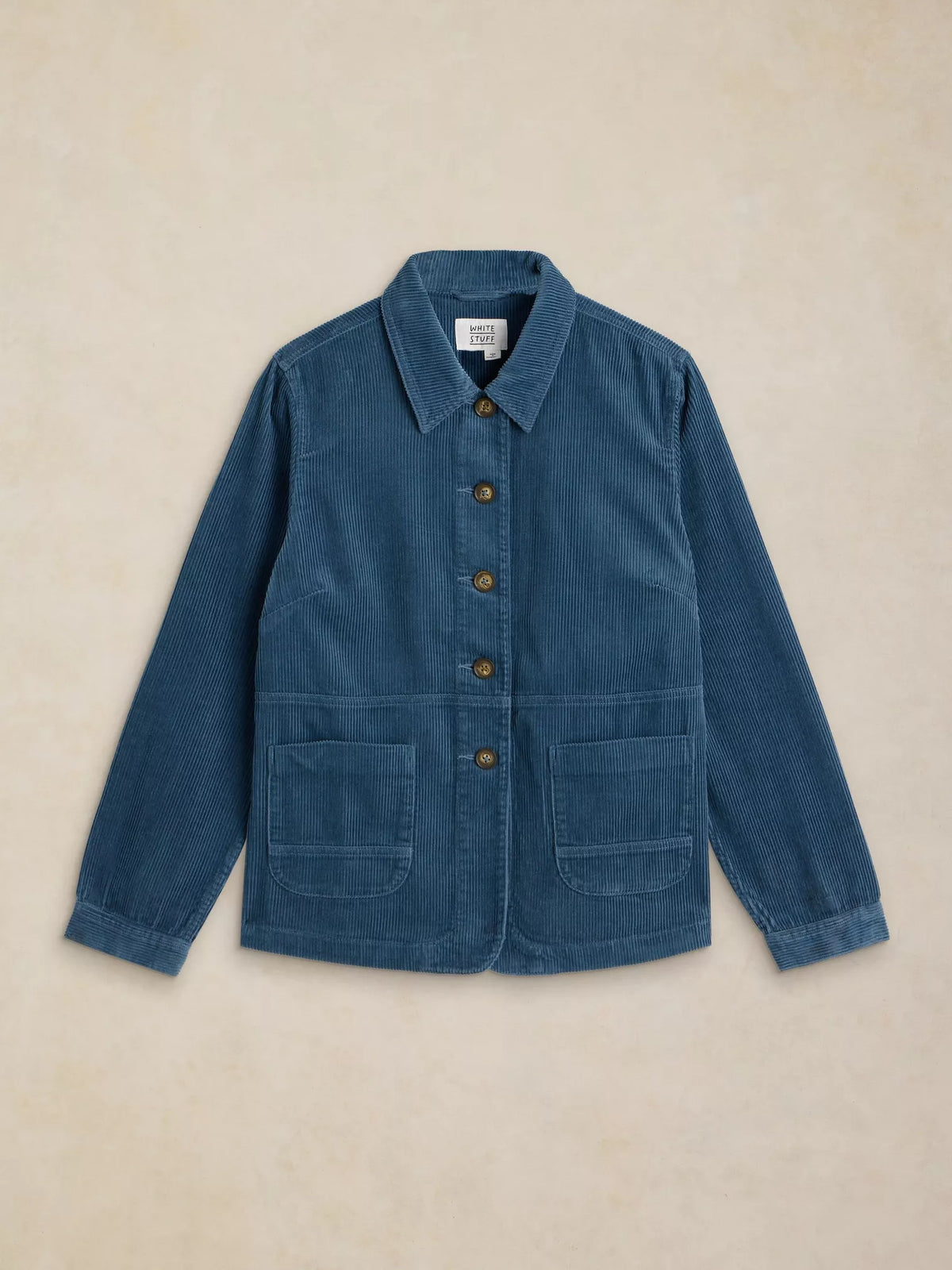 Carrie Cord Long Sleeve Jacket – Dusty Blue