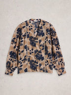 White Stuff Paloma Notch Neck Top – Embroidered Viscose Blouse